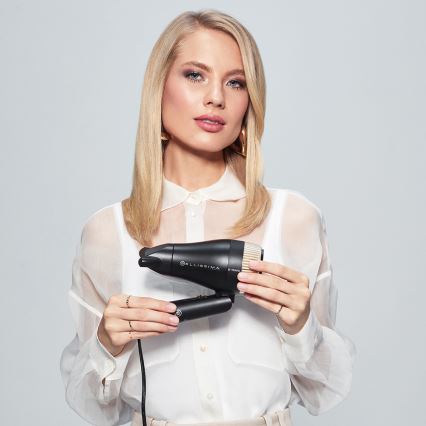 Bellissima 11872 - Ceļojuma matu žāvētājs B-TRAVEL 1400W/230V melna/zelta