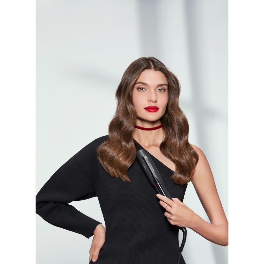 Bellissima 11948 - Matu taisnotājs ar LCD displeju, infrasarkanā tehnoloģija, 60W/230V, melns