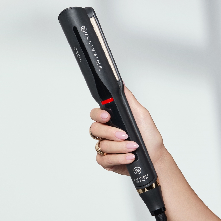 Bellissima 11948 - Matu taisnotājs ar LCD displeju, infrasarkanā tehnoloģija, 60W/230V, melns