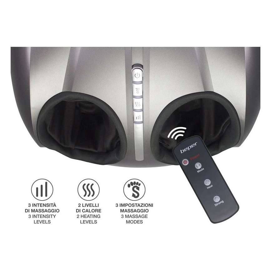 Beper - Shiatsu kāju masāžas ierīce 36W/230V + tālvadība