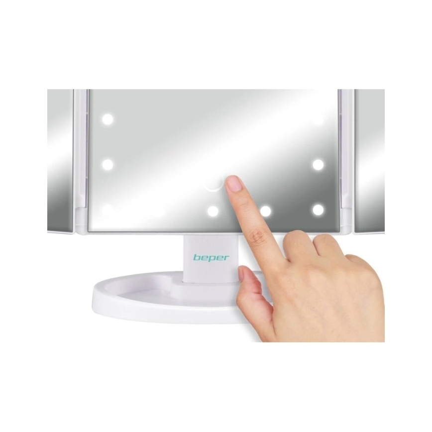 Beper - Kosmētikas spogulis ar LED apgaismojumu 4xAAA/5V