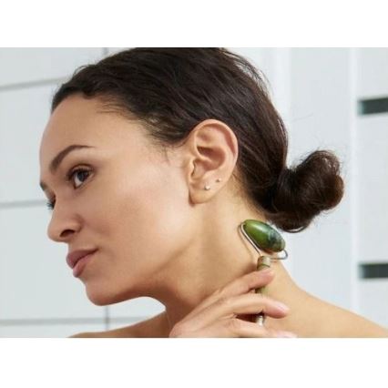 Beper - Nefrīta masāžas rullītis un Gua Sha akmens