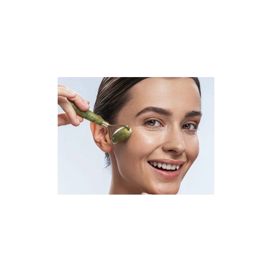 Beper - Nefrīta masāžas rullītis un Gua Sha akmens