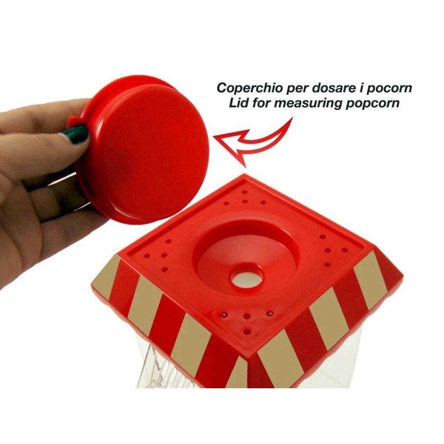 Beper - Popkorna aparāts 1200W/230V sarkans