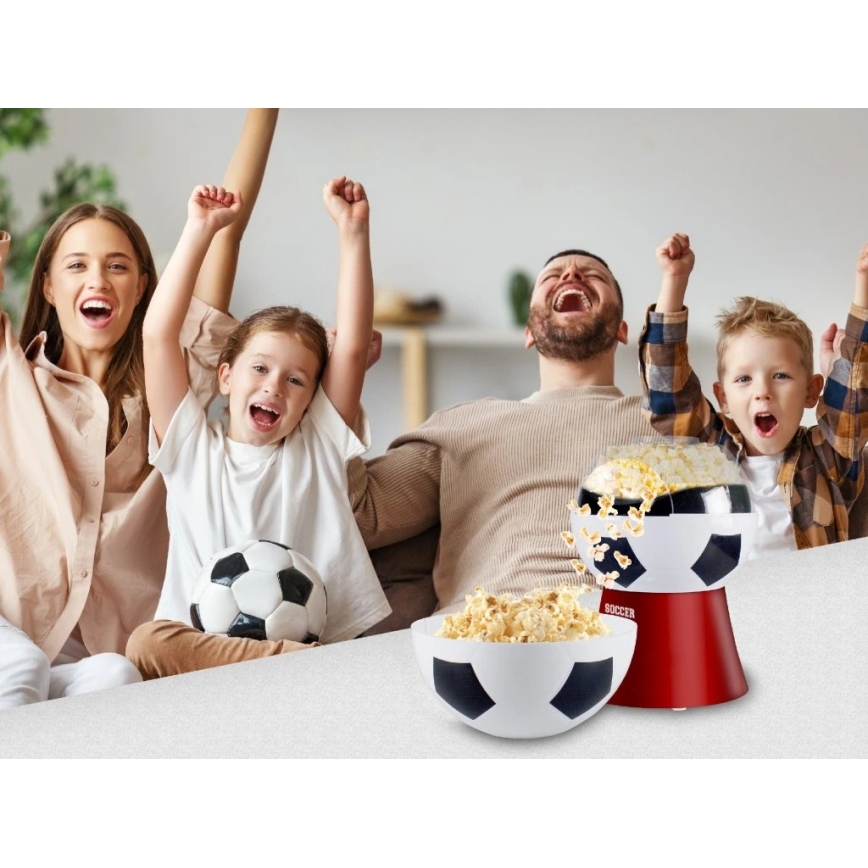 Beper - Popkorna gatavotājs 1200W/230V futbols/sarkans