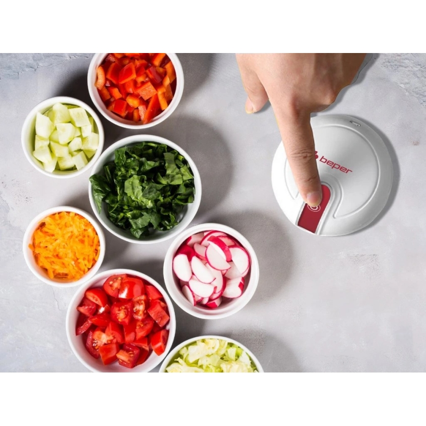 Beper - Uzlādējamais pārtikas sasmalcinātājs 30W/5V 1500 mAh 250 ml