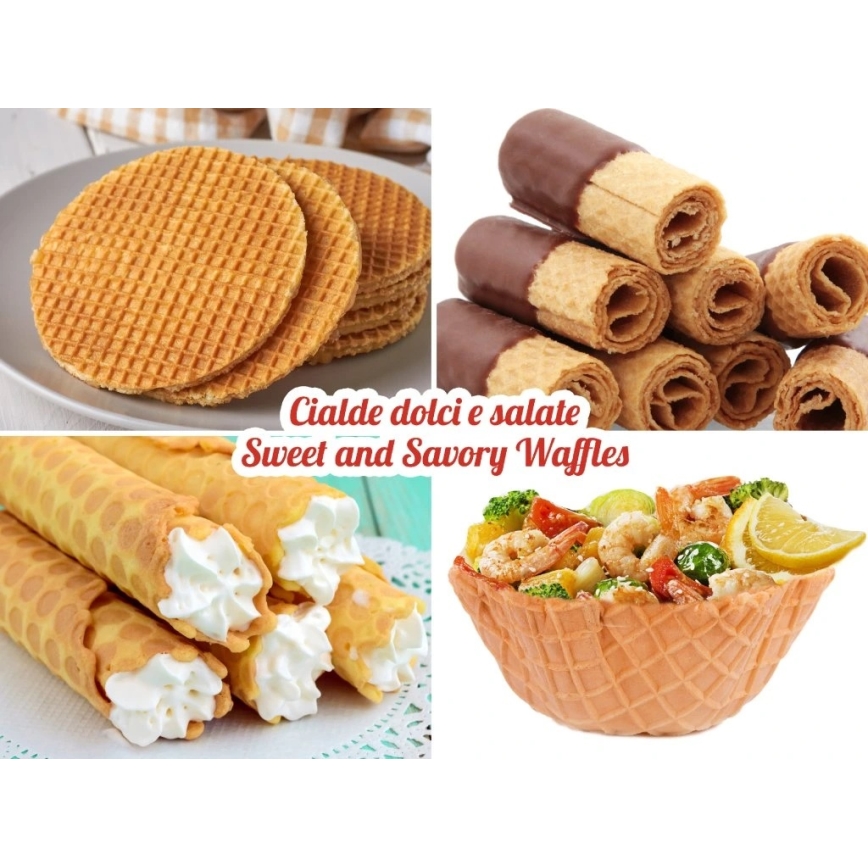 Beper - Vafeļu cepējs 2 vienā 1000 W/230 V sarkans