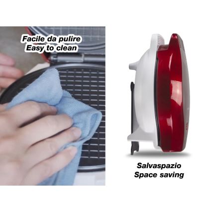 Beper - Vafeļu cepējs 2 vienā 1000 W/230 V sarkans