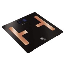 BerlingerHaus - Ķermeņa svari ar LCD ekrānu 2xAAA melni/rozā zelta