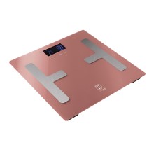 BerlingerHaus - Ķermeņa svari ar LCD ekrānu 2xAAA rozā zelta/matēts hroms