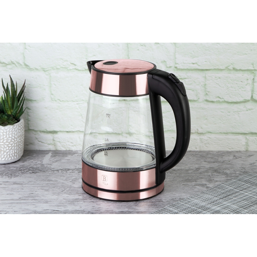 BerlingerHaus - Tējkanna 1,7 l 2200W/230V nerūsējošs tērauds/rozā zelta