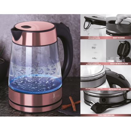 BerlingerHaus - Tējkanna 1,7 l 2200W/230V nerūsējošs tērauds/rozā zelta