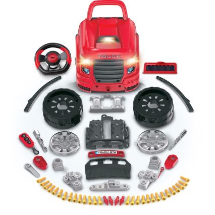 Bērnu autoserviss 3xAAA + 1xCR2025 sarkana