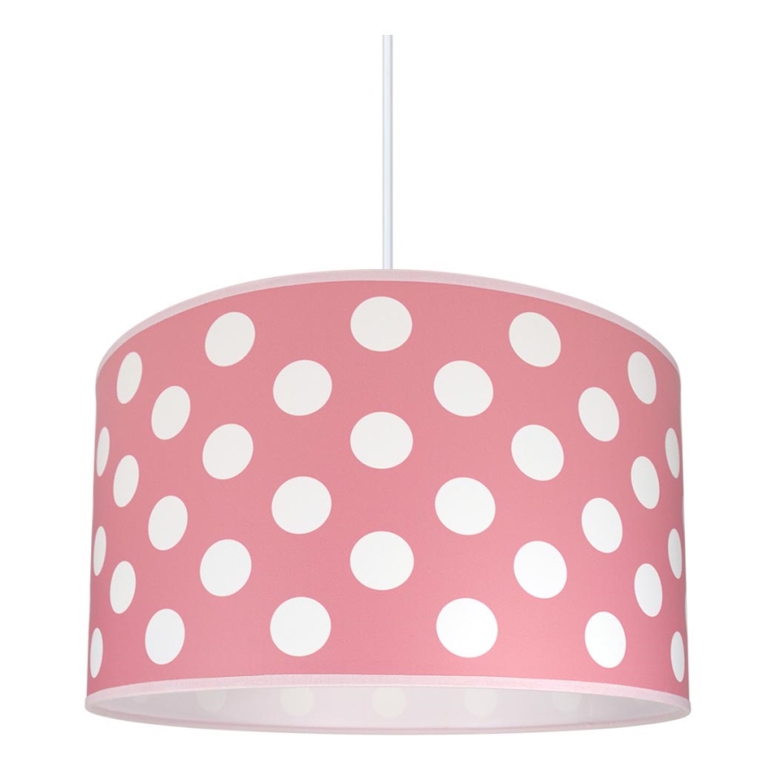 Bērnu gaismeklis DOTS PINK 1xE27/60W/230V