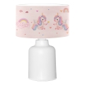 Bērnu galda lampa CANDY 1xE27/40W/230V rozā/balta