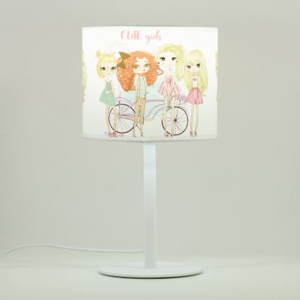 Bērnu galda lampa GIRLS VIBES 1xE27/60W/230V Ø 18 cm meitenēm