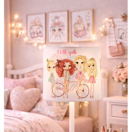 Bērnu galda lampa GIRLS VIBES 1xE27/60W/230V Ø 18 cm meitenēm