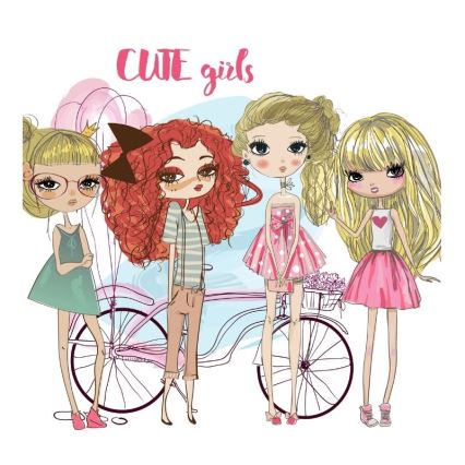 Bērnu galda lampa GIRLS VIBES 1xE27/60W/230V Ø 18 cm meitenēm