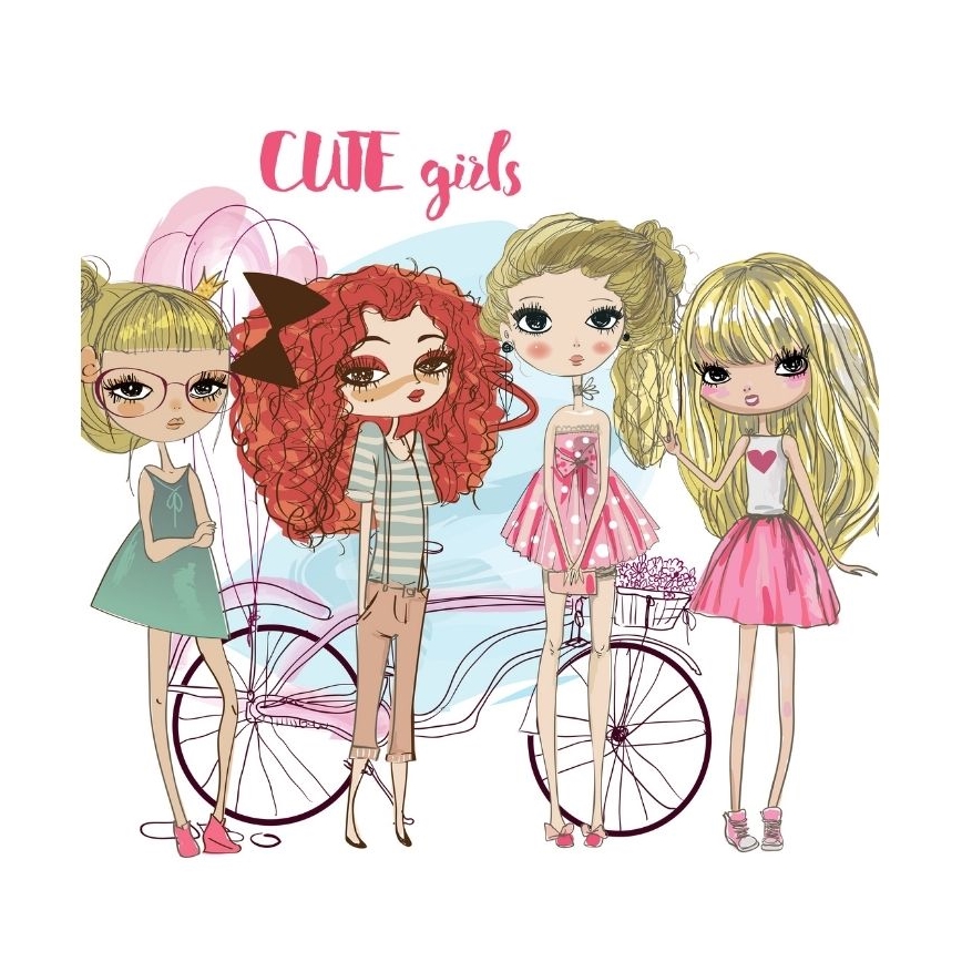 Bērnu galda lampa GIRLS VIBES 1xE27/60W/230V Ø 18 cm meitenēm