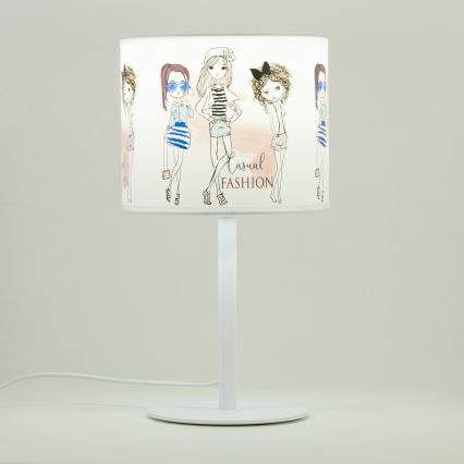 Bērnu galda lampa GIRLS VIBES 1xE27/60W/230V Ø 18 cm meitenēm