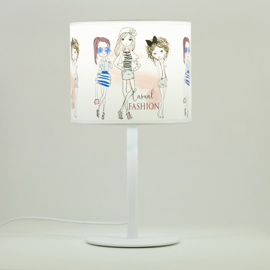 Bērnu galda lampa GIRLS VIBES 1xE27/60W/230V Ø 18 cm meitenēm