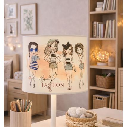 Bērnu galda lampa GIRLS VIBES 1xE27/60W/230V Ø 18 cm meitenēm