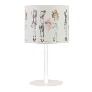 Bērnu galda lampa GIRLS VIBES 1xE27/60W/230V Ø 18 cm meitenēm