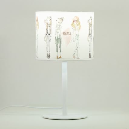 Bērnu galda lampa GIRLS VIBES 1xE27/60W/230V Ø 18 cm meitenēm