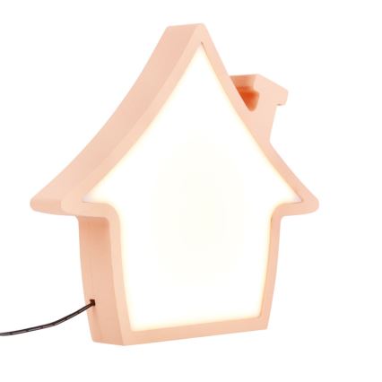 Bērnu galda lampa HOUSE LED/10W/230V rozā