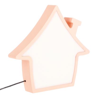 Bērnu galda lampa HOUSE LED/10W/230V rozā