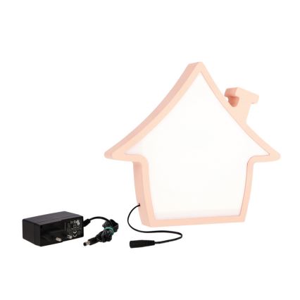 Bērnu galda lampa HOUSE LED/10W/230V rozā