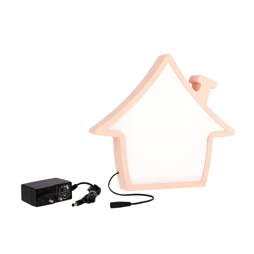 Bērnu galda lampa HOUSE LED/10W/230V rozā