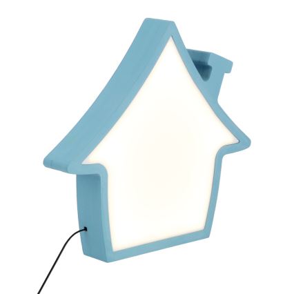 Bērnu galda lampa HOUSE LED/10W/230V zila