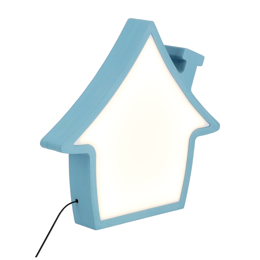 Bērnu galda lampa HOUSE LED/10W/230V zila