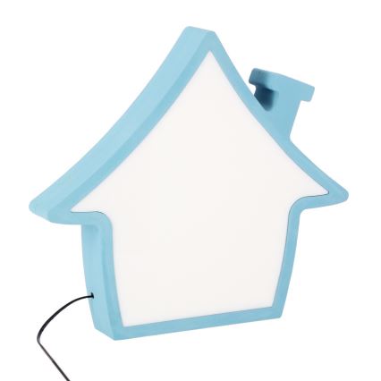 Bērnu galda lampa HOUSE LED/10W/230V zila