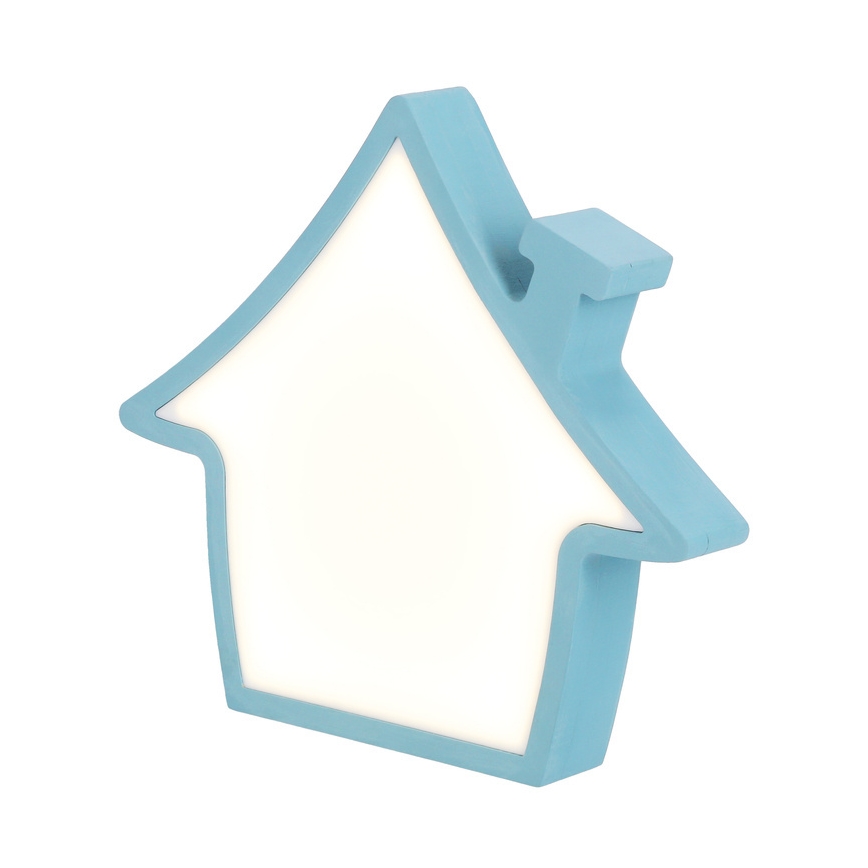 Bērnu galda lampa HOUSE LED/10W/230V zila