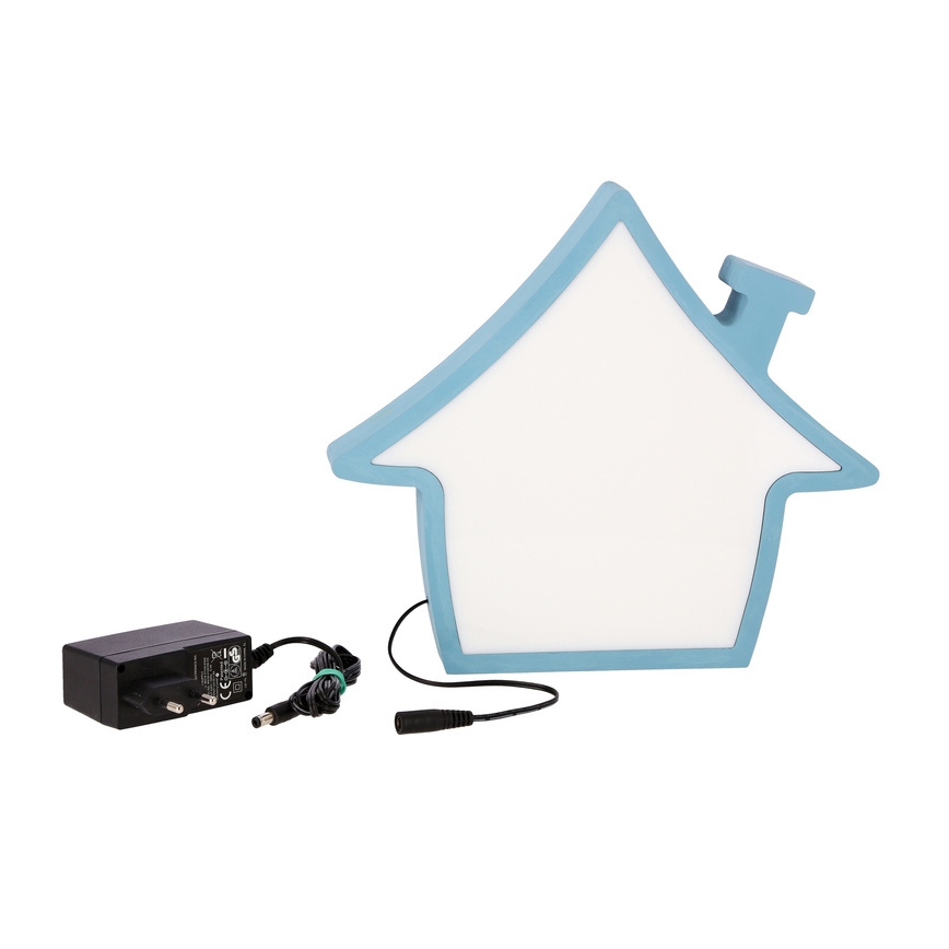 Bērnu galda lampa HOUSE LED/10W/230V zila