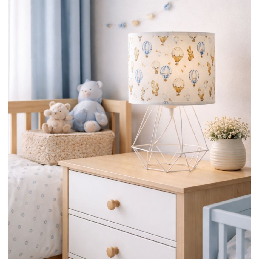 Bērnu galda lampa KIDS ROOM, 1xE27/60W/230V, Ø 18 cm, ar baloniem