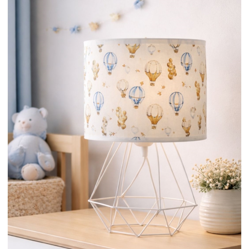 Bērnu galda lampa KIDS ROOM, 1xE27/60W/230V, Ø 18 cm, ar baloniem