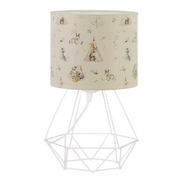 Bērnu galda lampa KIDS ROOM 1xE27/60W/230V Ø 18 cm ar dzīvnieku motīviem