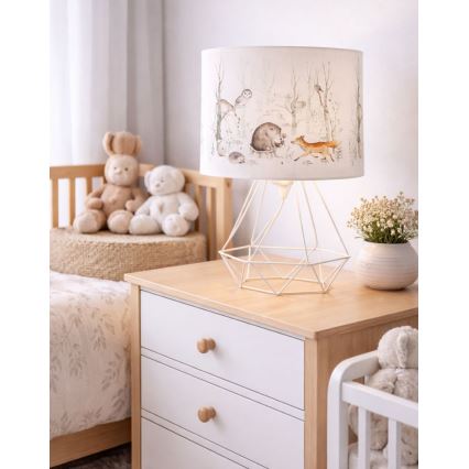 Bērnu galda lampa KIDS ROOM 1xE27/60W/230V, Ø 18 cm, ar dzīvnieku motīviem