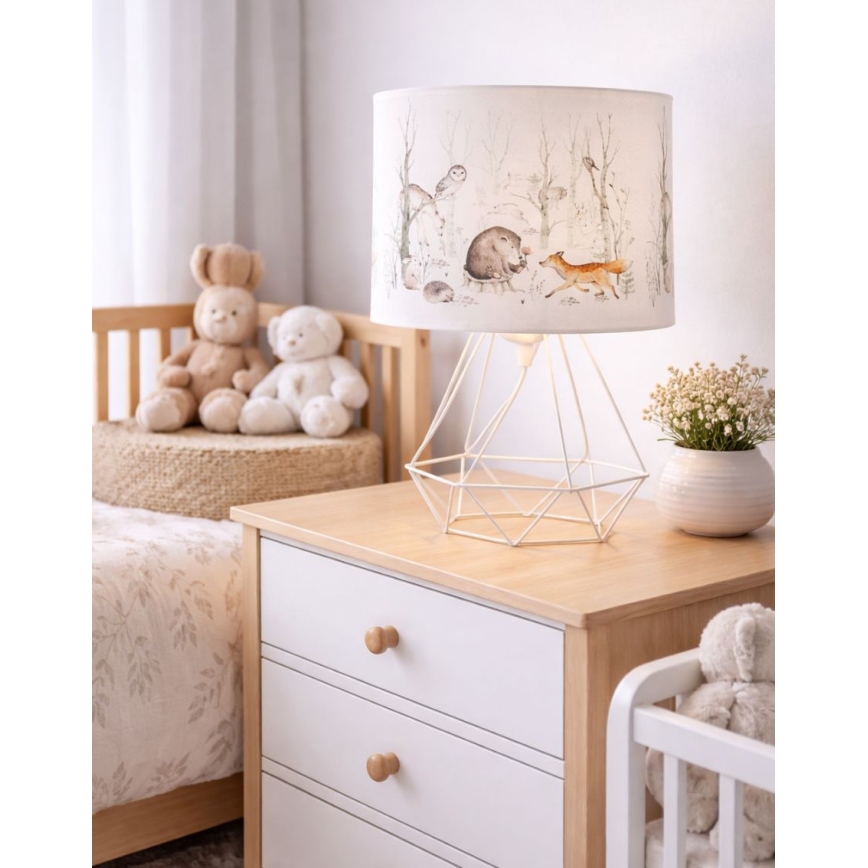 Bērnu galda lampa KIDS ROOM 1xE27/60W/230V, Ø 18 cm, ar dzīvnieku motīviem