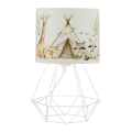 Bērnu galda lampa KIDS ROOM 1xE27/60W/230V Ø 18 cm ar dzīvnieku motīvu