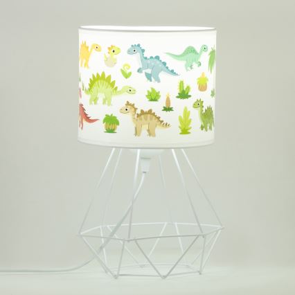 Bērnu galda lampa KIDS ROOM 1xE27/60W/230V Ø 18 cm dinozaurs