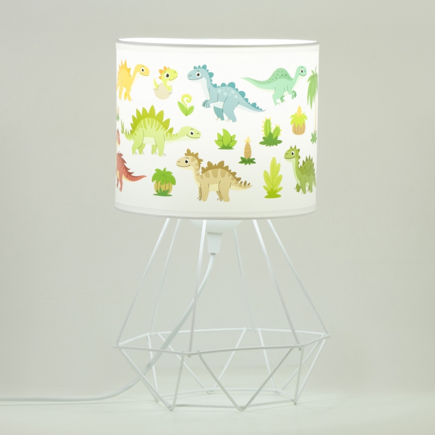 Bērnu galda lampa KIDS ROOM 1xE27/60W/230V Ø 18 cm dinozaurs