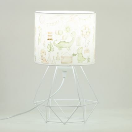Bērnu galda lampa KIDS ROOM 1xE27/60W/230V Ø 18 cm dinozaurs