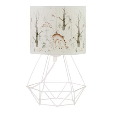 Bērnu galda lampa KIDS ROOM 1xE27/60W/230V Ø 18 cm dzīvnieciņi