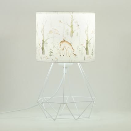 Bērnu galda lampa KIDS ROOM 1xE27/60W/230V Ø 18 cm dzīvnieciņi