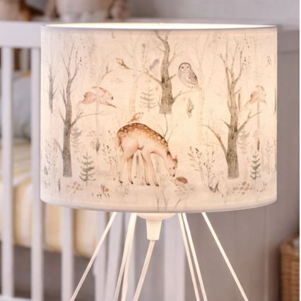 Bērnu galda lampa KIDS ROOM 1xE27/60W/230V Ø 18 cm dzīvnieciņi