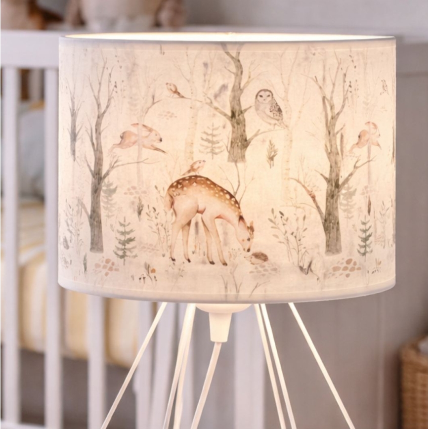 Bērnu galda lampa KIDS ROOM 1xE27/60W/230V Ø 18 cm dzīvnieciņi